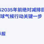 中国宣布2035年前绝对减排目标,全球气候行动关键一步